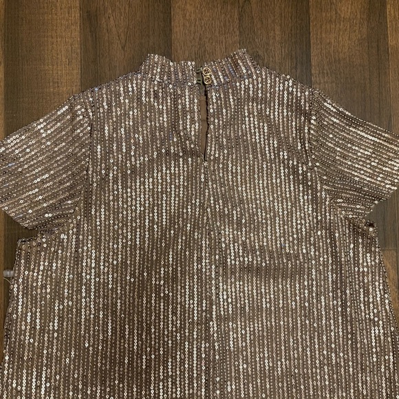 Silver Sequin A-Line Mini Dress for Cocktail - Picture 6 of 16